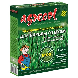 Мінеральне добриво для газонів для боротьби з мохом 15-0-0 Agrecol, (1,2 кг)