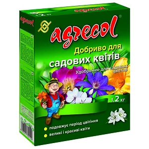 Мінеральне добриво для садових квітів 13-13-21 Agrecol, (1,2кг)